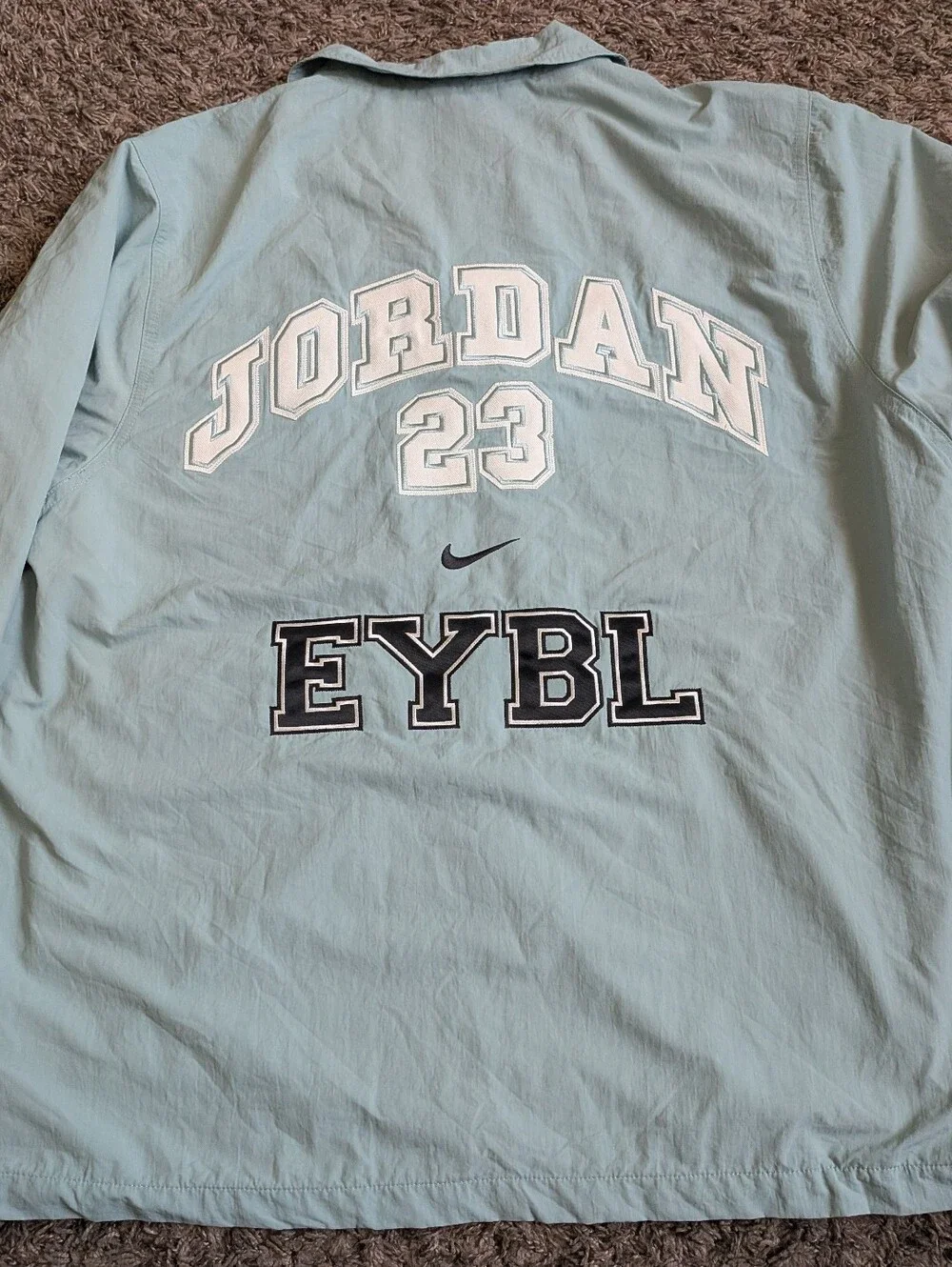 NWT Jordan 23 EYBL Snap Button Green Mineral Mesh Lined Jacket Men's L